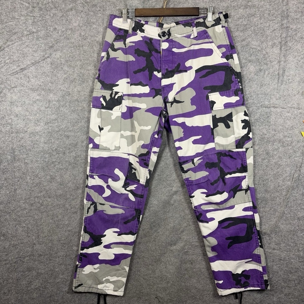 Rothco BDU Cargo Camo Pants Mens Medium Reg Purple Military Tactical
